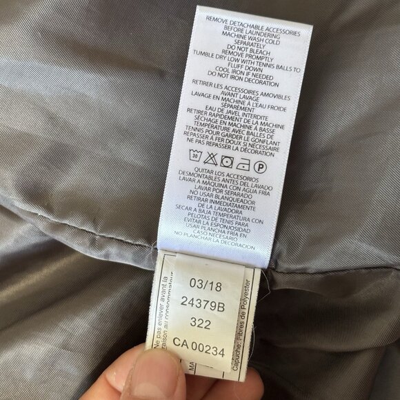 Ralph Lauren Polo Gray Women's M Winter Parka Jacket Duck Down Feather Hooded - Picture 10 of 15